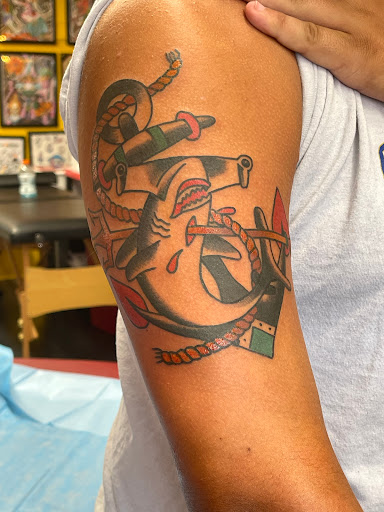 Explore cute mushroom tattoo ideas, creative tattoo ideas in Denton, available at Black Anchor Tattoo