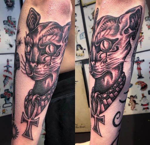 Explore meaningful full sleeve tattoo ideas, creative tattoo ideas in Kansas City, available at Grimm Tattoo and Bert Grimm Museum