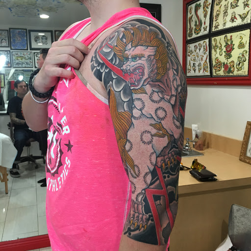 Explore elbow tattoo ideas men, creative tattoo ideas in Dallas, available at Carl Hallowell, Horisho