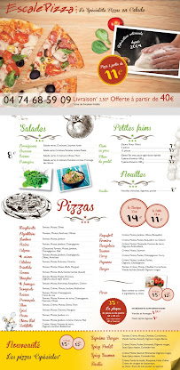 Menu du Escale Pizza à Villefranche-sur-Saône