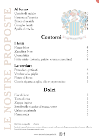 Trattoria Lambertini à Pianoro carte