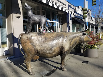 Cow And Coyote Statue