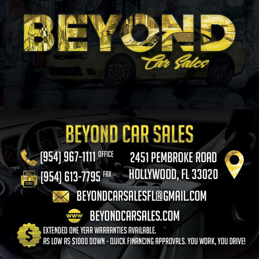 Used Car Dealer «Beyond Car Sales», reviews and photos, 2451 Pembroke Rd, Hollywood, FL 33020, USA