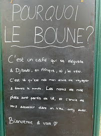 Le BOUNE, cantine healthy & coffee à Bordeaux menu