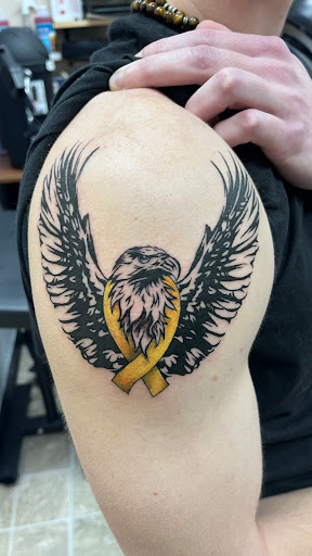 Explore 444 angel number tattoo ideas, creative tattoo ideas in Portsmouth, available at GREGS TATTOOS LLC