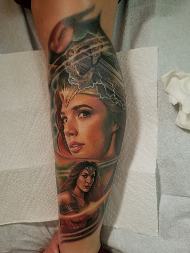 Explore sinister tattoo ideas, creative tattoo ideas in Pueblo, available at Spellbound Electric Tattoos