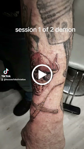 Explore cover up tattoo ideas for guys, creative tattoo ideas in Lockport, available at Famous Tattoos by Pinhead