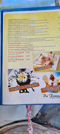 Bagno Franco snack bar à Casamicciola Terme menu