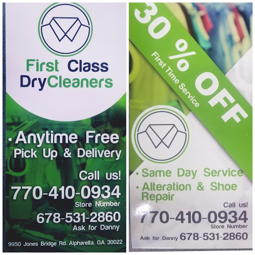 Dry Cleaner «First Class Cleaners», reviews and photos, 9950 Jones Bridge Rd, Alpharetta, GA 30022, USA