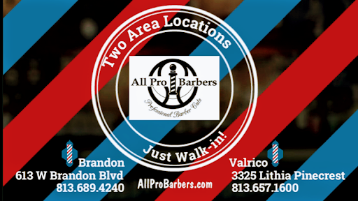 Barber Shop «All Pro Barbers», reviews and photos, 613 W Brandon Blvd, Brandon, FL 33511, USA