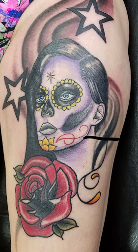 Explore cover up tattoo ideas for leg, creative tattoo ideas in Toledo, available at 4 Nineteen Ink