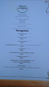Carte du Restaurant zum Golfplatz Homburger Hof à Braunfels