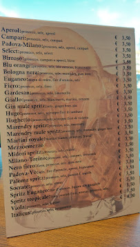 Menu du Chimama cafè à Legnaro