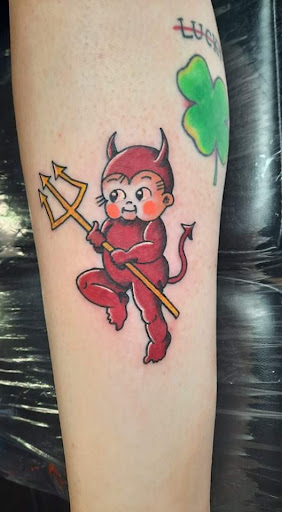 Explore y2k tattoo ideas, creative tattoo ideas in Sunbury, available at Knuckles & Needles Tattoo Parlor