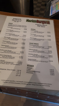 MarienBurgerie à Berlin menu