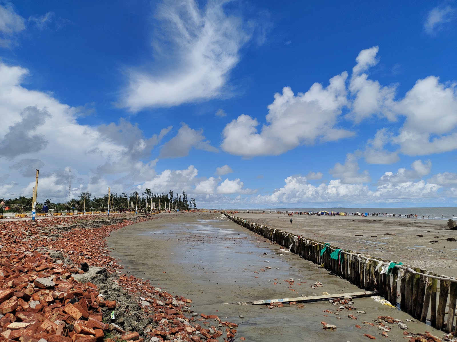 Foto de Gangasagar Mohona Sea Beach con parcialmente limpio nivel de limpieza