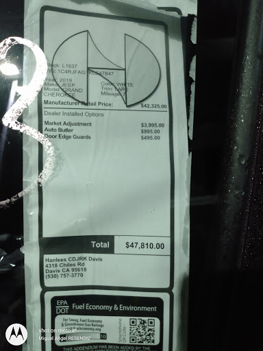 Car Dealer «Hanlees Chrysler Dodge Jeep Ram Kia», reviews and photos, 4318 Chiles Rd, Davis, CA 95618, USA