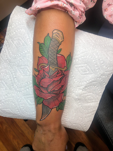 Explore latina tattoo ideas, creative tattoo ideas in Towson, available at Rose & Dagger Art Studio