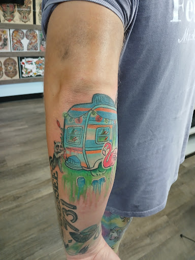 Explore space filling tattoo ideas, creative tattoo ideas in Hampton, available at Ancient Art Tattoo Studio