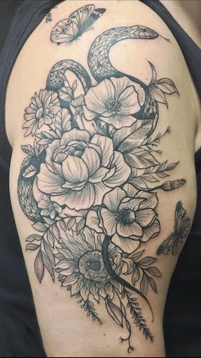 Explore mens neck tattoo ideas, creative tattoo ideas in Shelbyville, available at Stage Left Tattoo and Piercing
