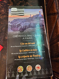 Crêperie Crêperie de Pontivy à Paris (le menu)