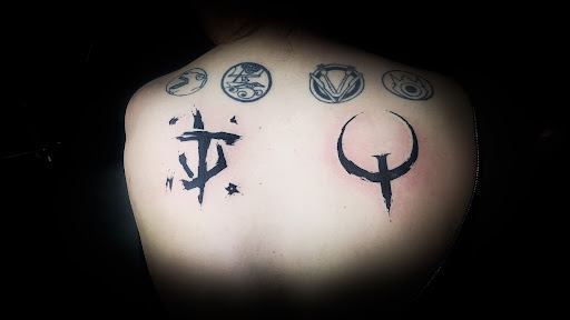 Explore tattoo initials ideas, creative tattoo ideas in Fort Worth, available at The Bearded Moon Tattoo Studio