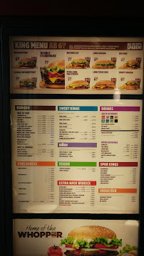 Burger King à Berlin menu