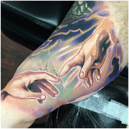 Explore faith based tattoo ideas, creative tattoo ideas in Trenton, available at Kiss of Ink Tattoo