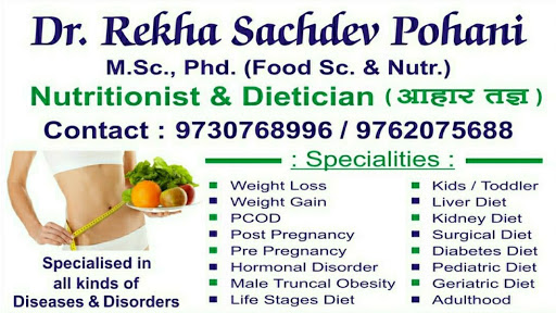 Dr. Rekha Sachdev Pohani(Dietician &Nutritionist)