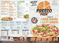 Menu / carte de Presto Pizza à Le Lude