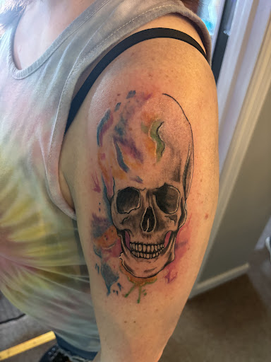 Explore skull tattoo ideas, creative tattoo ideas in Bloomsburg, available at Tuccis Tattoo & Piercings Studio