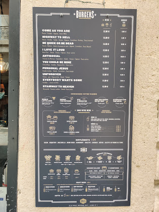 menu du Restaurant de hamburgers Burger'N'Co (Nîmes) à Nîmes