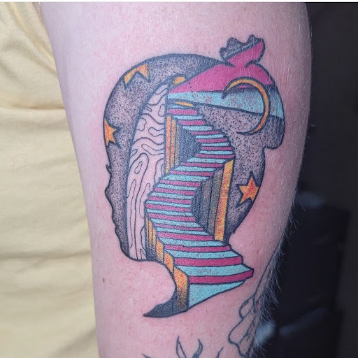 Explore gastric sleeve tattoo ideas, creative tattoo ideas in Carbondale, available at Bonedale Tattoo