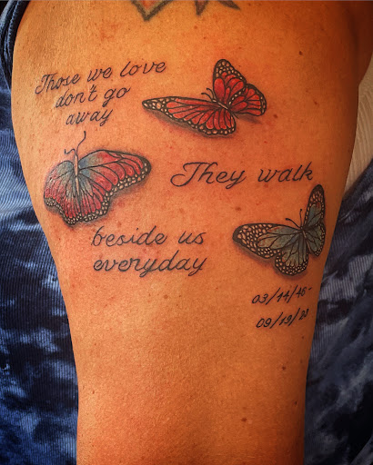 Explore tattoo ideas for daughters name, creative tattoo ideas in Cocoa, available at Rorschach Tattoo Shop and Piercing Studio