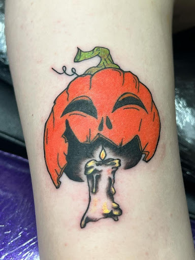 Explore men half sleeve tattoo ideas, creative tattoo ideas in Branford, available at Bad Decisions Tattoo Studio