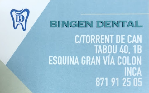 Bingen Dental Carrer Torrent de Can Tabou, 07300 Inca, Balearic Islands, España