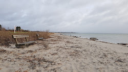 Foto van Akrogen Beach en de nederzetting