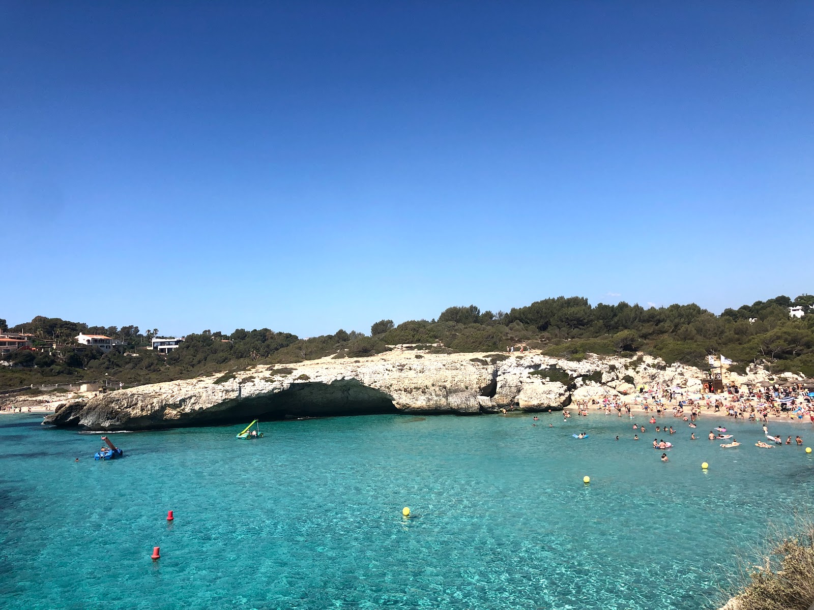 Foto von Strand Cala Domingos mit kleine bucht