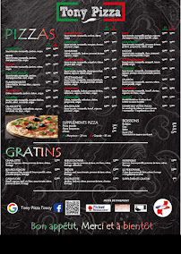 Menu / carte de Tony Pizza Camion à Pourrain