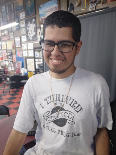 Explore mens family sleeve tattoo ideas, creative tattoo ideas in Modesto, available at The Golden Rose Tattoo