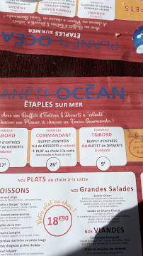 Brasserie Planète Océan à Étaples menu