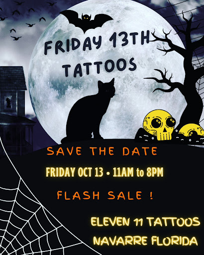 Explore random tattoo idea, creative tattoo ideas in Navarre, available at Eleven 11 Tattoo Studio