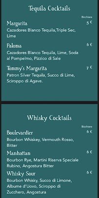 Bar Silver Bar à Caraglio (le menu)