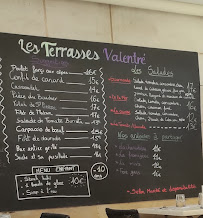 Menu du Les Terrasses Valentré by La Chartreuse à Cahors