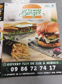 Restaurant Family Burger à Épinay-sur-Seine (la carte)
