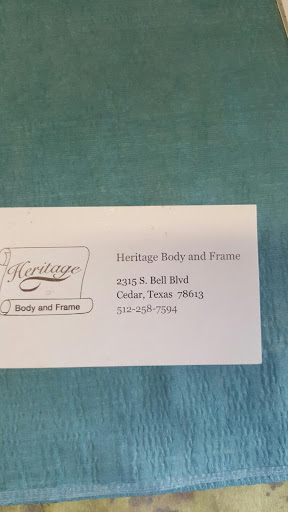 Auto Body Shop «Heritage Body and Frame - Cedar Park auto body shop», reviews and photos, 2315 S Bell Blvd, Cedar Park, TX 78613, USA