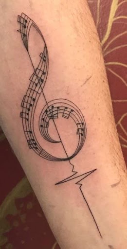 Explore muscle tattoo ideas, creative tattoo ideas in Englewood, available at Point of Entry Tattoo