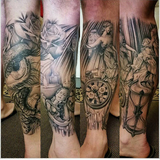 Explore tattoo ideas for son's name, creative tattoo ideas in Pendleton, available at Just Another Hole in the Wall Tattoo