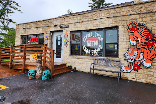 Explore skydive tattoo ideas, creative tattoo ideas in Lake Villa, available at Eternal Tiger Tattoo