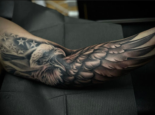 Explore griffin tattoo ideas, creative tattoo ideas in Southfield, available at Enki Tattoo